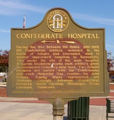 Confederate Hospital Marker. Click for full size. Confederate Hospital Marker image. Click for full size.