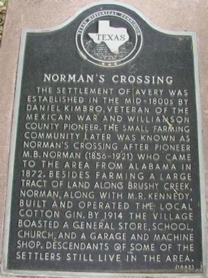 Norman's Crossing Marker image. Click for full size.