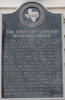 The Tenth Street United Methodist Church Marker image. Click for full size.