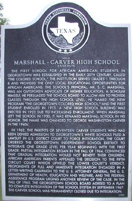Site of Marshall-Carver High School Marker image. Click for full size.