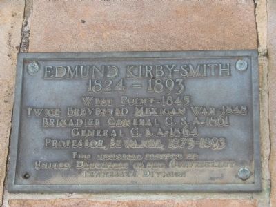 Edmund Kirby Smith plaque. Click for full size. Edmund Kirby Smith plaque image. Click for full size.