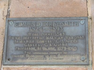 Edmund Kirby Smith plaque image. Click for full size.