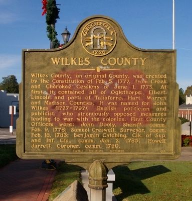 Wilkes County Marker image. Click for full size.