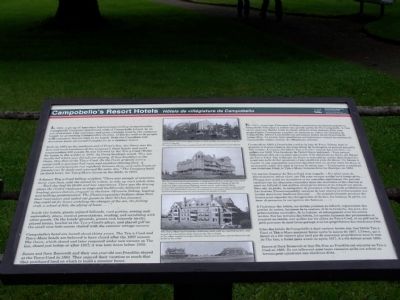 Campobello's Resort Hotels Marker. Click for full size. Campobello's Resort Hotels Marker image. Click for full size.