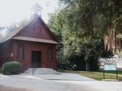 Saint John's Episcopal Mission Church Building and Marker image. Click for full size.