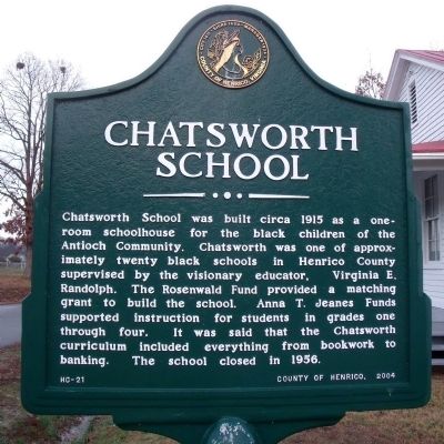 Chatsworth School Marker. Click for full size. Chatsworth School Marker image. Click for full size.