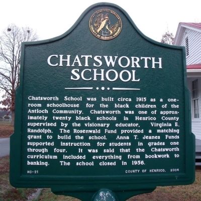 Chatsworth School Marker image. Click for full size.