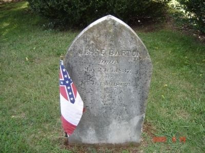 Grave of Jesse Barton. Click for full size. Grave of Jesse Barton image. Click for full size.