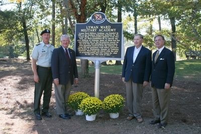 Unveiling and Dedication of the Lyman Ward Military Academy Marker image. Click for full size.