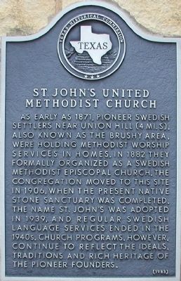 St. Johns United Methodist Church Marker image. Click for full size.