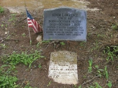 Adam Lawrence Tombstone image. Click for full size.