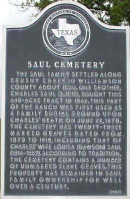Saul Cemetery Marker image. Click for full size.