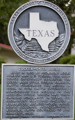 Tucker-Smith House Marker image. Click for full size.