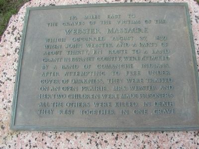Webster Massacre Marker image. Click for full size.