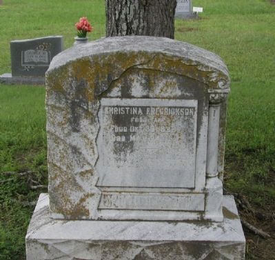 Christina Fredrickson Tombstone. Click for full size. Christina Fredrickson Tombstone image. Click for full size.