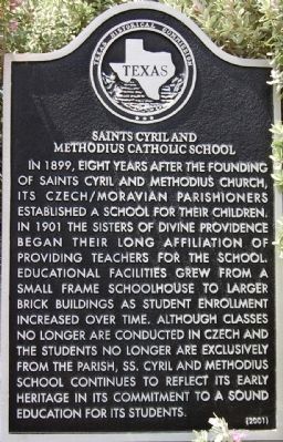 Saints Cyril and Methodius Catholic School Marker image. Click for full size.