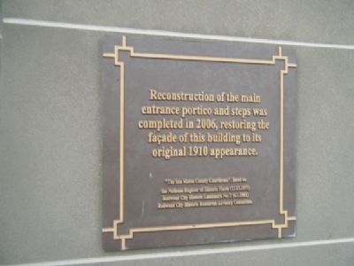 Plaque Mounted to the Right of the Entrance Doors image. Click for full size.