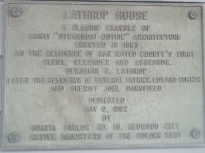 Lathrop House Marker image. Click for full size.