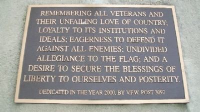 VFW Post 3097 Veterans Memorial Marker image. Click for full size.