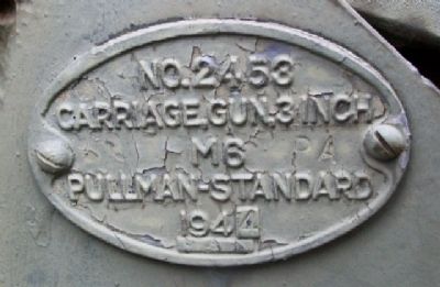 3 Inch Gun Carriage Plate image. Click for full size.