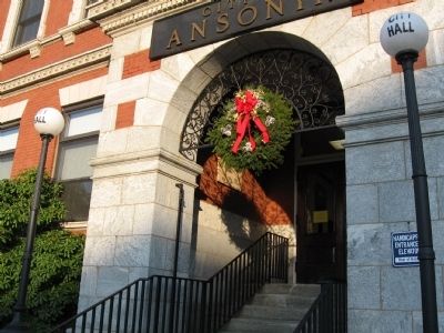 The Entrance of Ansonia City Hall. Click for full size. The Entrance of Ansonia City Hall image. Click for full size.