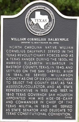William Cornelius Dalrymple Marker image. Click for full size.