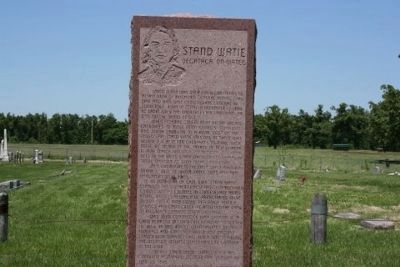 Stand Watie Marker. Click for full size. Stand Watie Marker image. Click for full size.