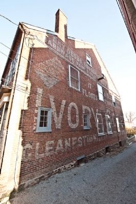 Old Ivory Soap Ad on wall opposite marker image. Click for full size.
