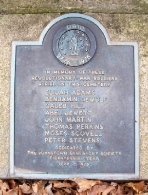 Johnstown Cemetery Revolutionary War Soldiers Marker image. Click for full size.