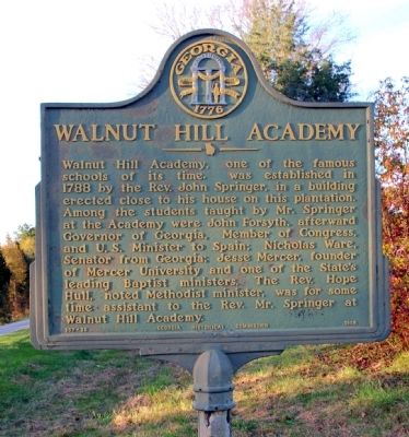 Walnut Hill Academy Marker. Click for full size. Walnut Hill Academy Marker image. Click for full size.