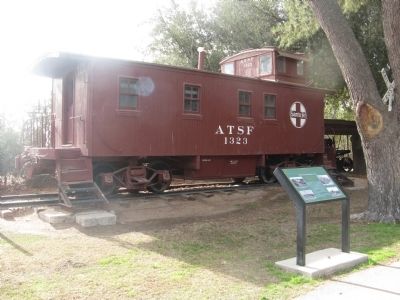 Santa Fe Caboose #1323 and Marker image. Click for full size.