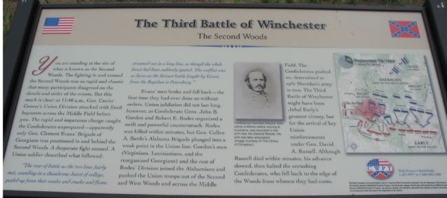 The Third Battle of Winchester Marker image. Click for full size.