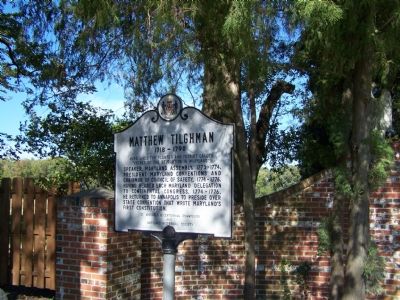 Matthew Tilghman Marker. Click for full size. Matthew Tilghman Marker image. Click for full size.