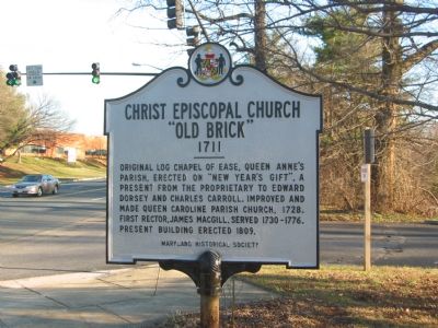Christ Episcopal Church "Old Brick" Marker image. Click for full size.