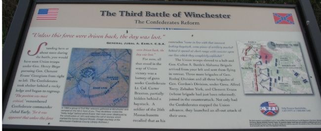 The Third Battle of Winchester Marker. Click for full size. The Third Battle of Winchester Marker image. Click for full size.
