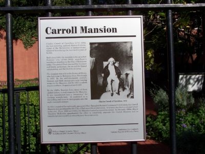 Carroll Mansion Marker image. Click for full size.
