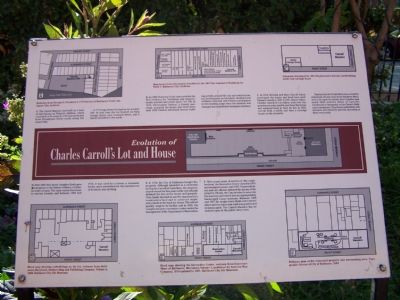 Discription of Charles Carroll's Lot & House image. Click for full size.