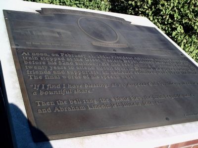 Abraham Lincoln in Danville, Illinois - Feb. 11, 1861 Marker. Click for full size. Abraham Lincoln in Danville, Illinois - Feb. 11, 1861 Marker image. Click for full size.