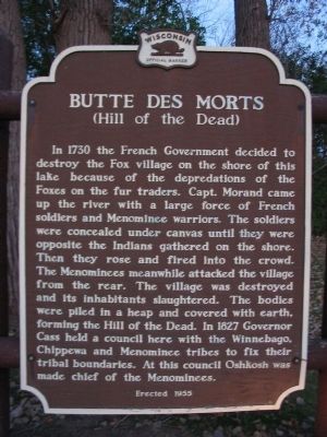 Butte des Morts Marker image. Click for full size.
