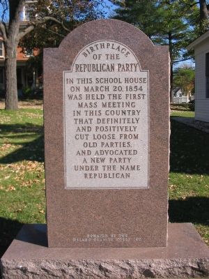 Additional nearby Birthplace of the Republican Party Marker image. Click for full size.