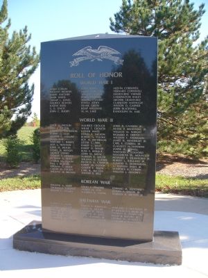 Roll of Honor Marker - Obverse image. Click for full size.