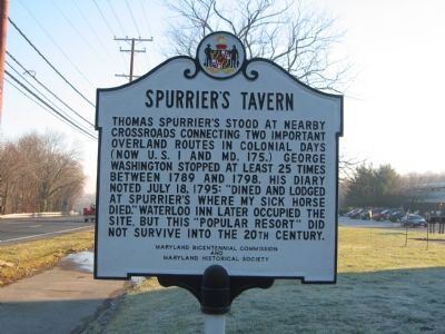 Spurrier's Tavern Marker. Click for full size. Spurrier's Tavern Marker image. Click for full size.