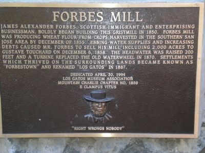 Forbes Mill Plaque image. Click for full size.