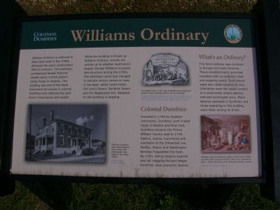 Colonial Dumfries - Williams Ordinary Marker image. Click for full size.