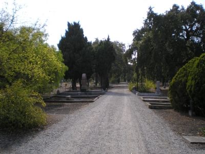 Looking west down "Central Ave." in Union Cemetery image. Click for full size.