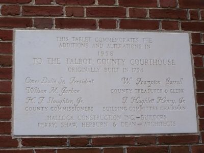 Talbot County Courthouse Marker image. Click for full size.