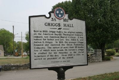 Griggs Hall Marker. Click for full size. Griggs Hall Marker image. Click for full size.