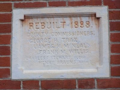 Wall Marker on Courthouse. Click for full size. Wall Marker on Courthouse image. Click for full size.