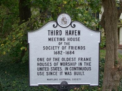 Third Haven Marker image. Click for full size.
