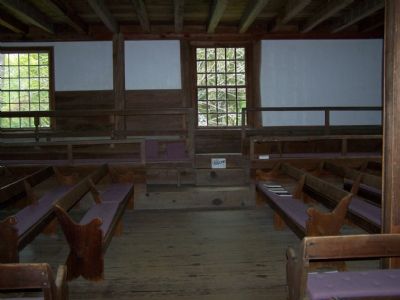 Interior of Meeting House image. Click for full size.